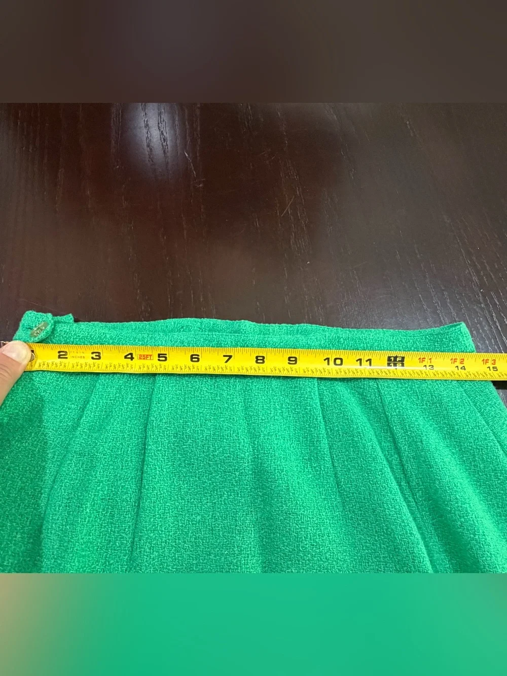 Tailorbrooke for Thalhimers vintage‎ 1960s bright green wool tweed skirt suit